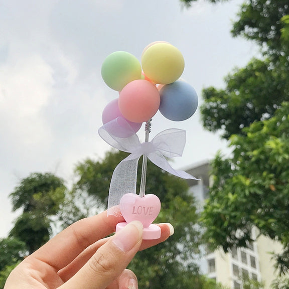 6 PCS Car Ornaments Love Balloon Personality Macaron Color Car Ornament(Purple White)