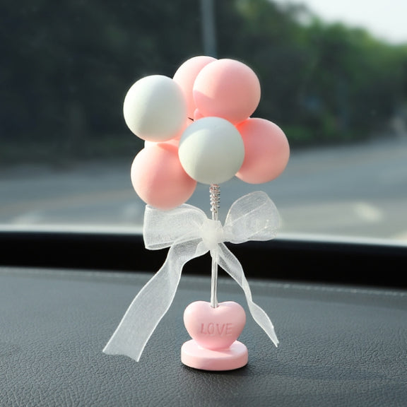 6 PCS Car Ornaments Love Balloon Personality Macaron Color Car Ornament(Purple White)