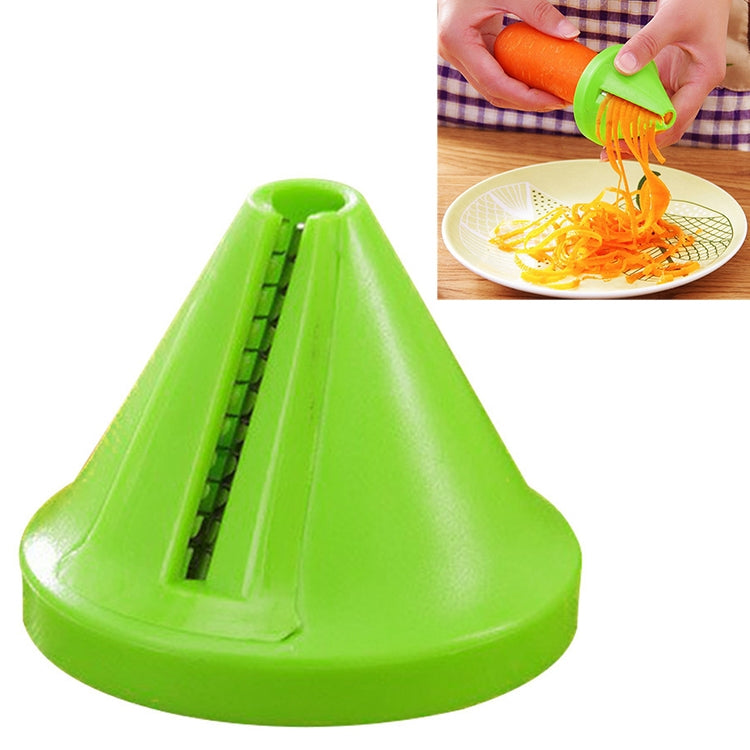 Kitchen Funnel Model Spiral Slicer Vegetable Shred Carrot Cutter(Green) - Cutter & Peeler by PMC TechLife | Online Shopping South Africa | PMC TechLife | Buy Now Pay Later Mobicred