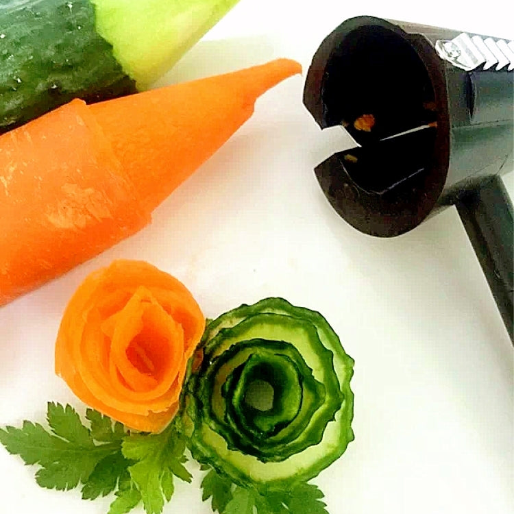 Plastic Vegetable Cutter Spiral Slicer Peeler Fruits Device Kitchen Gadget(Black) - Cutter & Peeler by PMC TechLife | Online Shopping South Africa | PMC TechLife | Buy Now Pay Later Mobicred