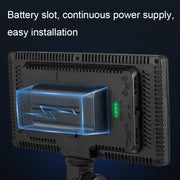600 LEDs Stepless Adjustment Live Fill Light Reversible Photography Soft Light, Style: 10 inch