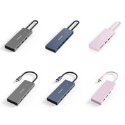 Blueendless 4K60Hz + Data Port Type-C Docking Station USB3.0 Splitter, Spec: 6-in-1 Pink
