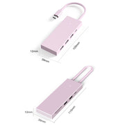 Blueendless 4K60Hz + Data Port Type-C Docking Station USB3.0 Splitter, Spec: 7-in-1 Card Reading Gray