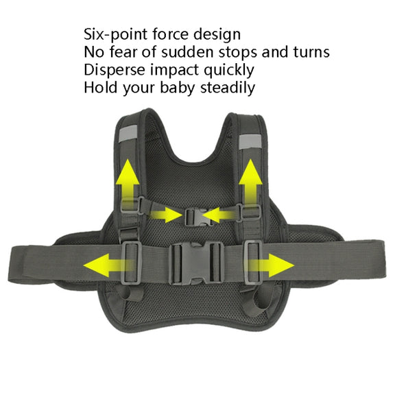 MTBD1063 Electric Motorcycle Seat Belt Child Seat Belt Baby Strap(Black)
