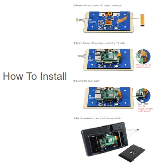 Waveshare 7 inch 800��480 IPS Capacitive Touch Display, DSI Interface, 5-Point Touch without Case