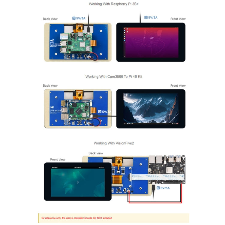 Waveshare 7 inch 800��480 IPS Capacitive Touch Display, DSI Interface, 5-Point Touch without Case