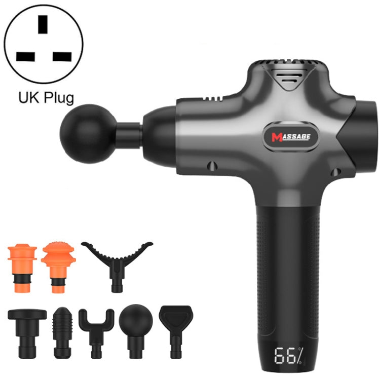 Y8-1 Fitness Massage Fascia Muscle Vibration Massager, Specification: Bright Gray(UK Plug) - free shipping - PMC TechLife - Order now!