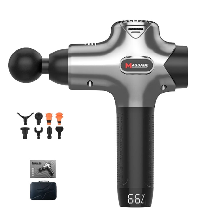 Y8-1 Fitness Massage Fascia Muscle Vibration Massager, Specification: Silver Gray(EU Plug) - free shipping - PMC TechLife - Order now!