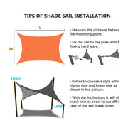 Outdoor Garden Sunshade Sail Water-resistant Anti-UV Canopy, Size: 2m x 3m(Beige)