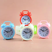 2 PCS Student Bed Small Alarm Clock Desk Alarm Clock(Pink)