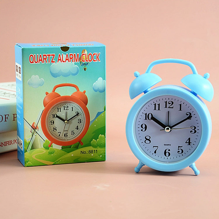 2 PCS Student Bed Small Alarm Clock Desk Alarm Clock(Blue)