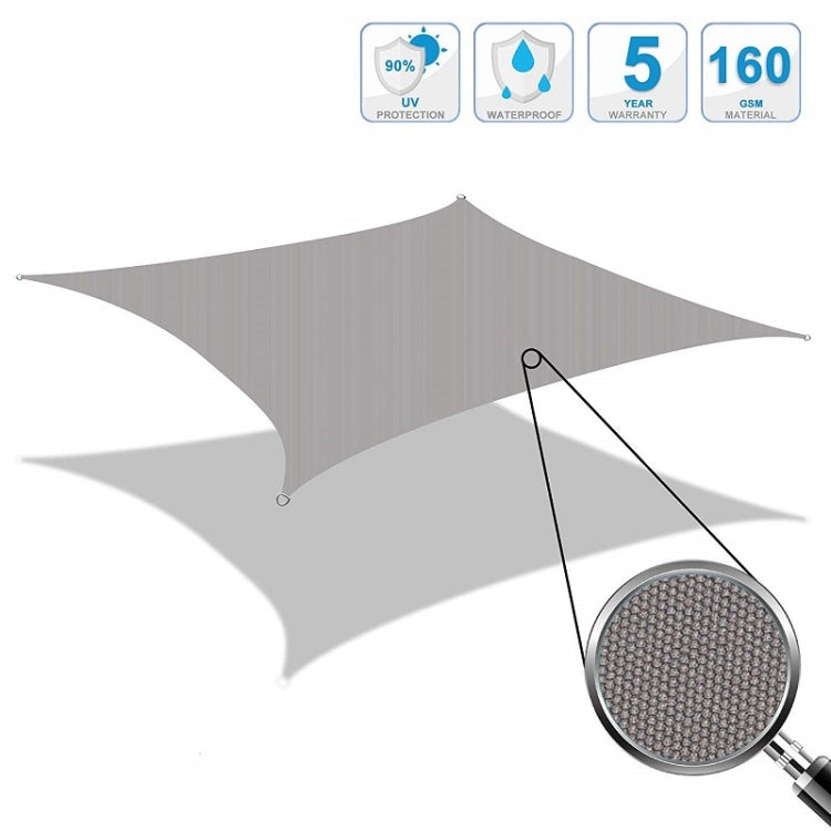 Outdoor Garden Sunshade Sail Water-resistant Anti-UV Canopy, Size: 3m x 4m(Gray)