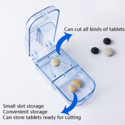 2pcs R8335 Transparent Medicine Cutter Food Grade Plastic Split Cartridge Pill Separator(Blue)