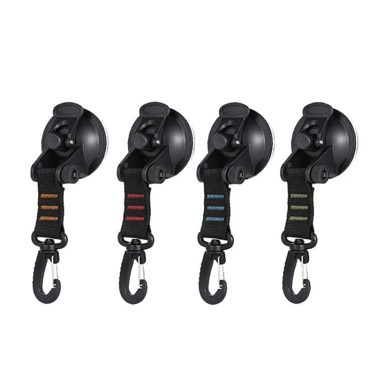 3 PCS Car Tent Suction Cup Home Users Outside Travel Portable Suction Cup Hook Round Carabiner(Orange) - Tents & Accessories by PMC TechLife | Online Shopping South Africa | PMC TechLife | Buy Now Pay Later Mobicred