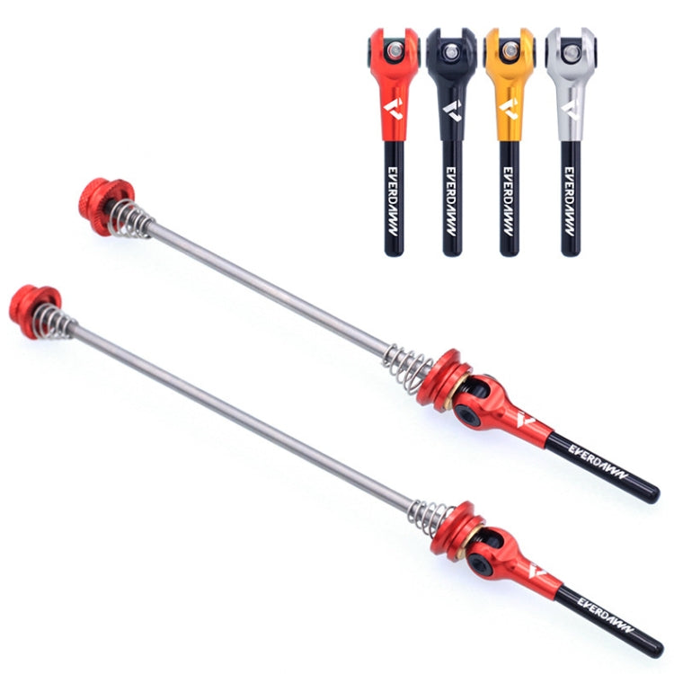 EVERDAWN Mountain Highway Bike Titanium Alloy Axis Quick Removal Rod Front And Rear Rollers Open Flower Drum Fixed Axis Trolley(Golden) - Quick Release by PMC TechLife | Online Shopping South Africa | PMC TechLife | Buy Now Pay Later Mobicred