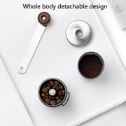 Portable Hand Crank Coffee Machine Stainless Steel Manual Grinder(Medium)