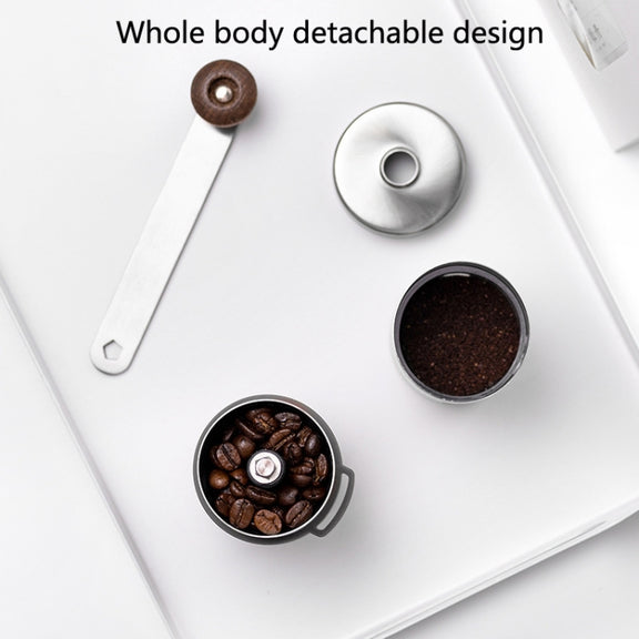 Portable Hand Crank Coffee Machine Stainless Steel Manual Grinder(Medium)