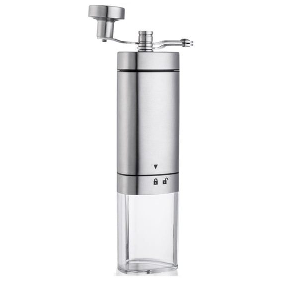 Household Stainless Steel Hand-Cranked Coffee Machine Grinder(Transparent Model)