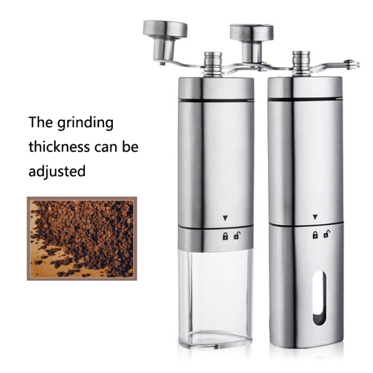 Household Stainless Steel Hand-Cranked Coffee Machine Grinder(Transparent Model)