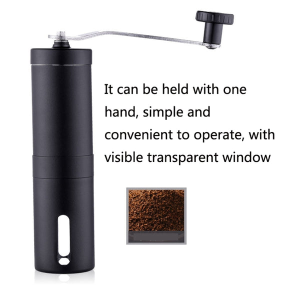 Hand Crank Coffee Machine Manual Pepper Mill Grinder(Large Black)