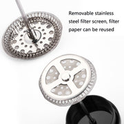 Household Hand Brewed Coffee French Filter Press Pot Glass Tea Maker(600ml)
