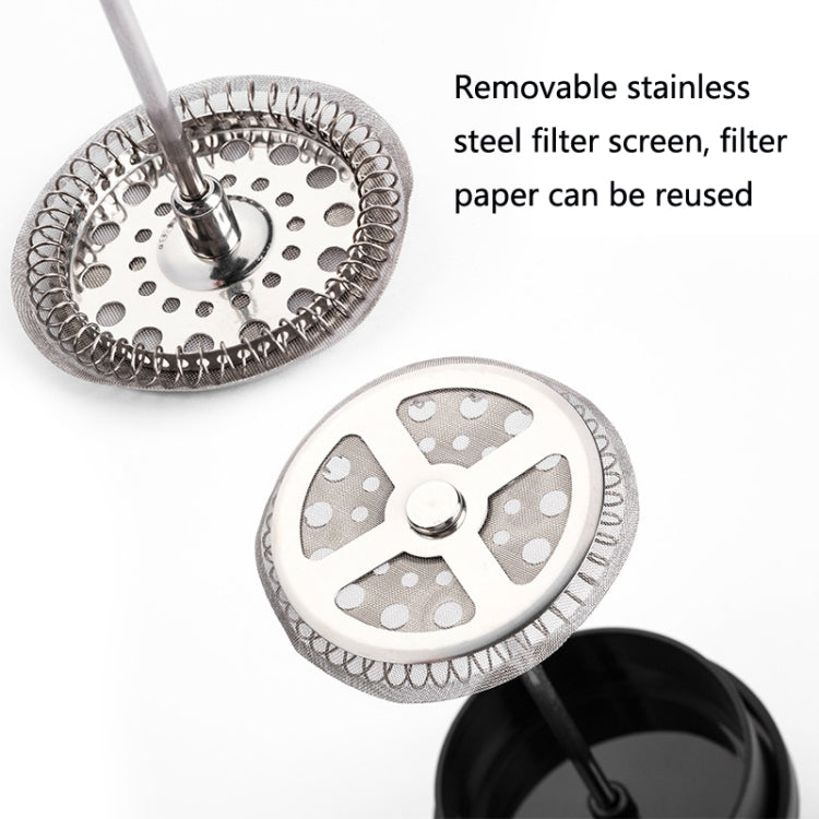 Household Hand Brewed Coffee French Filter Press Pot Glass Tea Maker(600ml)