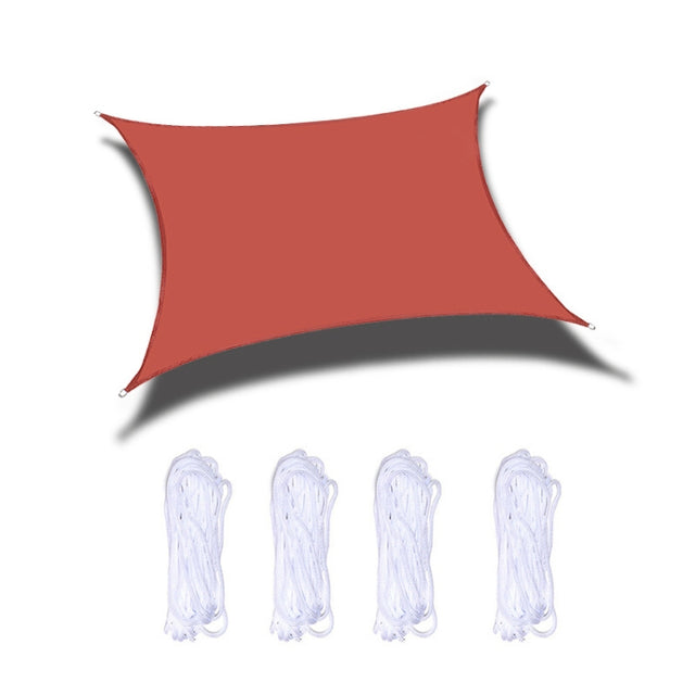 Outdoor Garden Sunshade Sail Water-resistant Anti-UV Canopy, Size: 2m x 2m(Red)