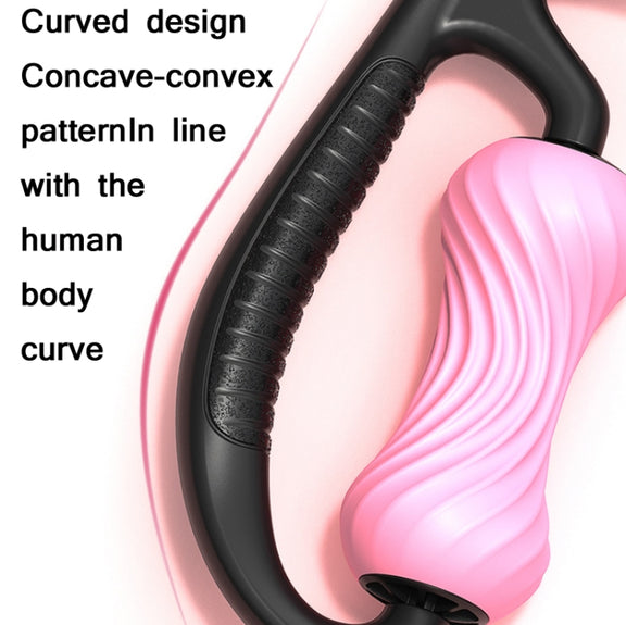 MIKE Loop Leg Roller Massager Muscle Spiral Line Relaxation Yoga Foam Roller(Girl Pink)