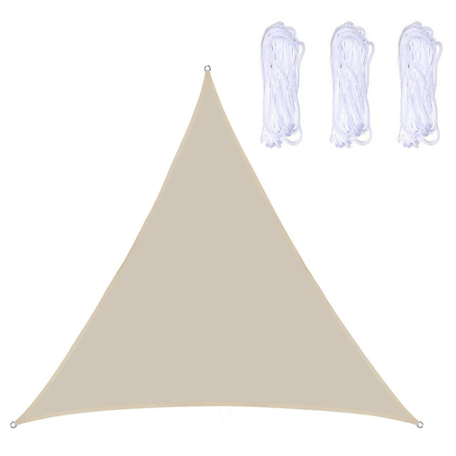 Triangle Outdoor Garden Sunshade Sail Water-resistant Anti-UV Canopy, Size: 5m x 5m x 5m(Beige)