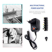 C5 3-12V 12W Adjustable Voltage Regulated Switch Power Supply Power Adapter Multifunction Charger With DC Tips(US Plug)