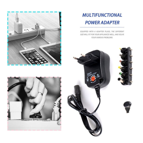 C5 3-12V 12W Adjustable Voltage Regulated Switch Power Supply Power Adapter Multifunction Charger With DC Tips(US Plug)