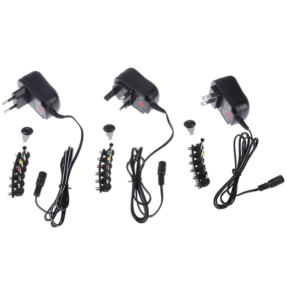 C5 3-12V 12W Adjustable Voltage Regulated Switch Power Supply Power Adapter Multifunction Charger With DC Tips(UK Plug)