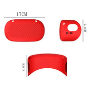 VR Glasses Silicone Water-resistant Dust-Proof And Fall-Proof Protective Shell For Meta Quest(Red)