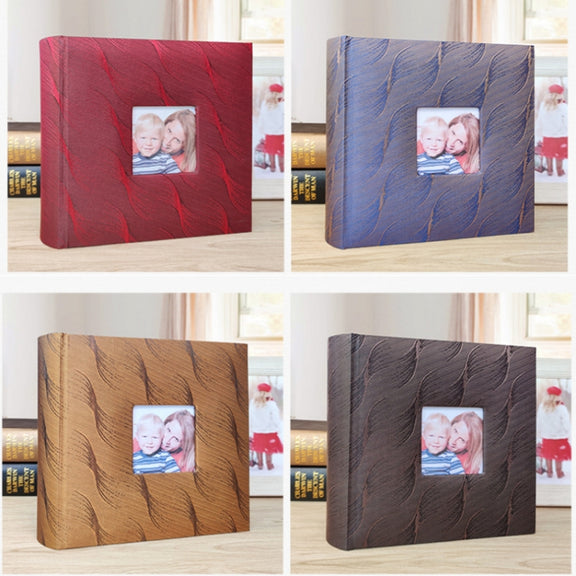 4R 6 Inch 200 Sheets Cloth Photo Album Baby Growth Memorial Album Interstitial Album(Golden)