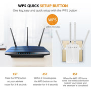 M-95B 300M Repeater WiFi Booster Wireless Signal Expansion Amplifier(Black