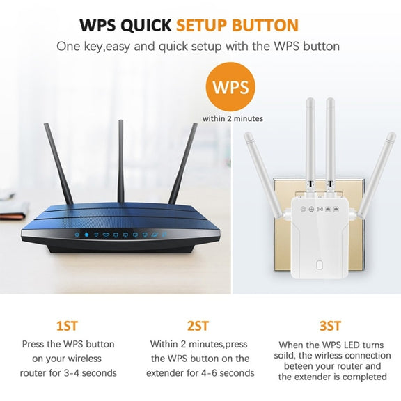 M-95B 300M Repeater WiFi Booster Wireless Signal Expansion Amplifier(Black