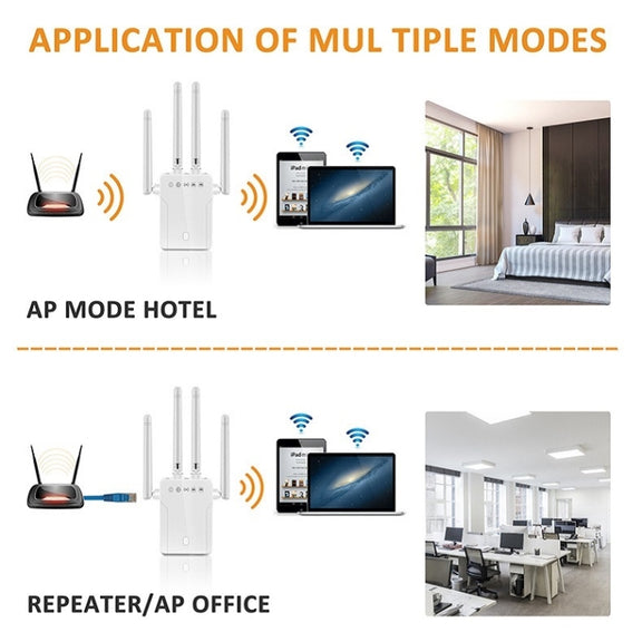 M-95B 300M Repeater WiFi Booster Wireless Signal Expansion Amplifier(Black