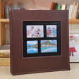 6 Inch 600 Sheets Leather Cover Photo Album Family Photo Album Storage Book(Dark Brown) - Photo Albums & Photo Frames by PMc TechLife | Online Shopping South Africa | PMc TechLife | Buy Now Pay Later Mobicred
