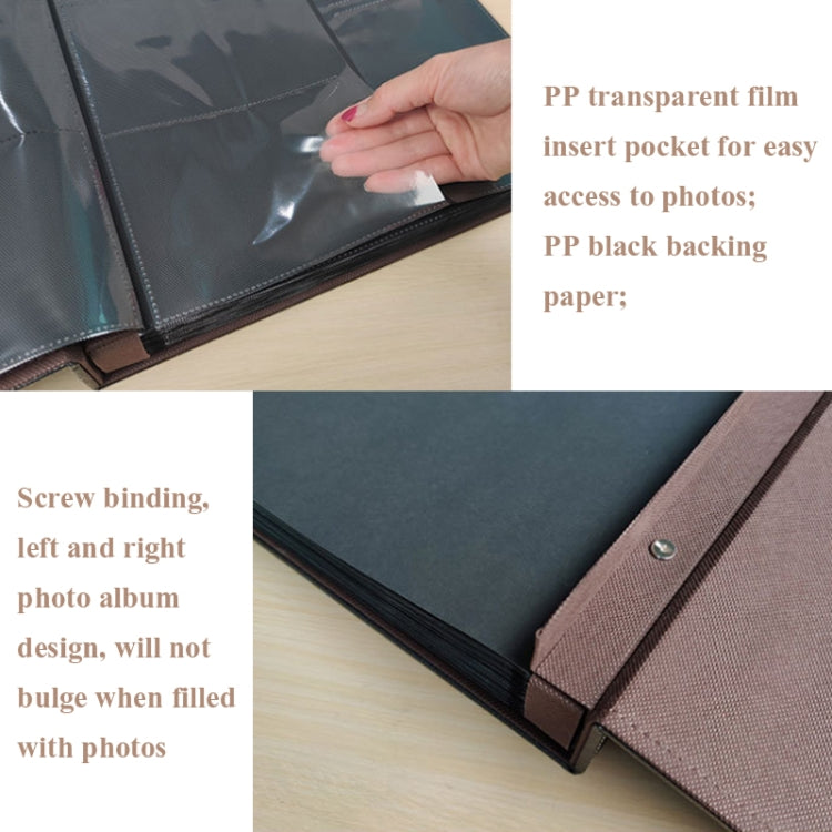 6 Inch 600 Sheets Leather Cover Photo Album Family Photo Album Storage Book(Dark Brown) - Photo Albums & Photo Frames by PMc TechLife | Online Shopping South Africa | PMc TechLife | Buy Now Pay Later Mobicred