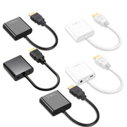 2 PCS Jasoz 1080P HDMI To VGA Converter Oxygen-Free Copper Core, Colour: White