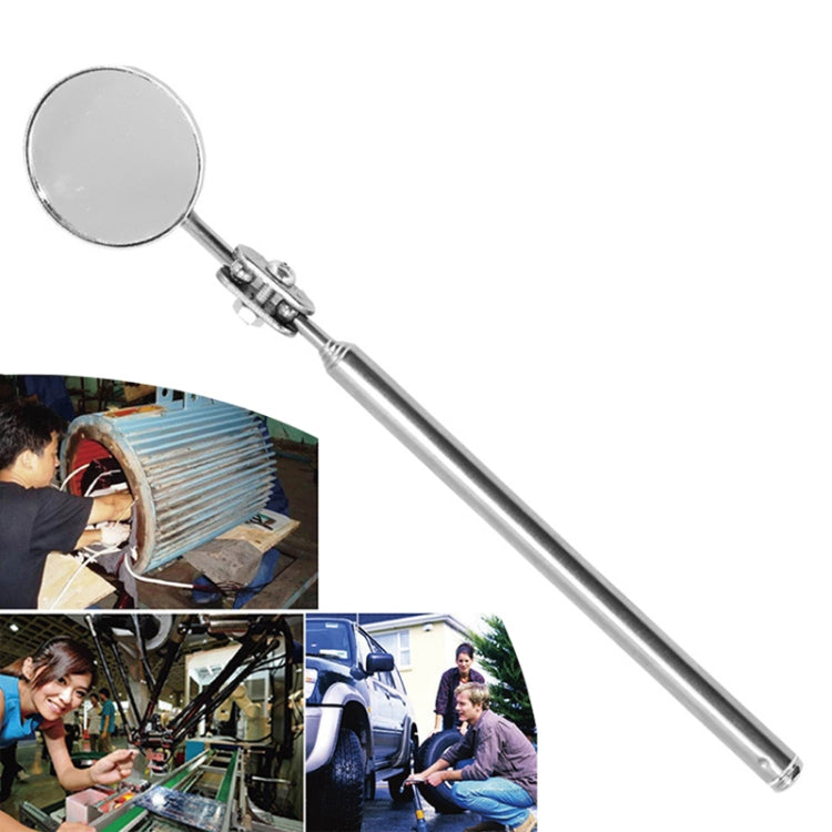 Car Repair Detection Mirror Universal Folding Telescopic Mirror Welding Chassis Inspection Mirror, Model: Silver 50mm - Inspection Tools by PMC TechLife | Online Shopping South Africa | PMC TechLife | Buy Now Pay Later Mobicred
