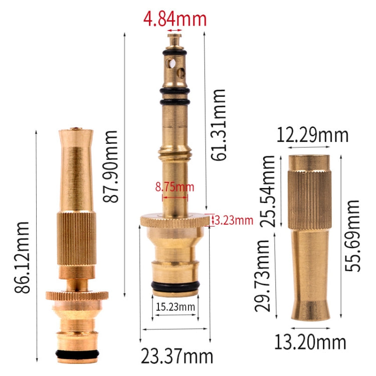 3 PCS Car Wash High Pressure Copper Straight Sprinkler House Garden Wishing Ground Sprinkler, Specification: Pacifier - Car washing supplies by PMC TechLife | Online Shopping South Africa | PMC TechLife | Buy Now Pay Later Mobicred