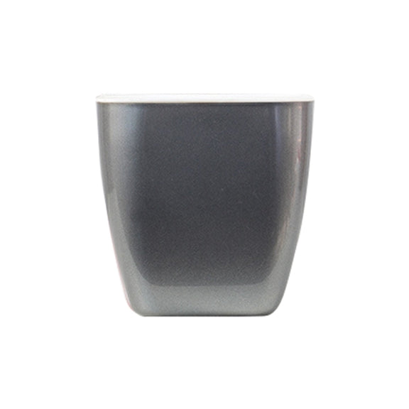 Imitation Metal Colorful Water Storage Plastic Flowerpot, Size: G105 Small Pot(Square Silver Grey)
