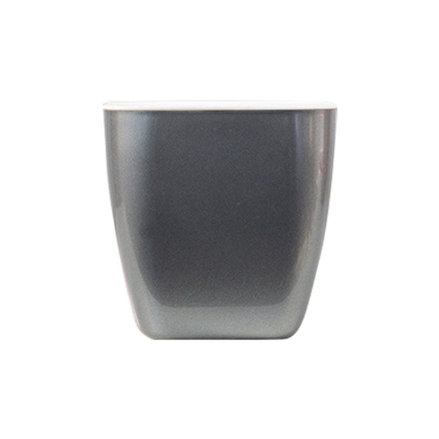 Imitation Metal Colorful Water Storage Plastic Flowerpot, Size: G105 Small Pot(Square Silver Grey)