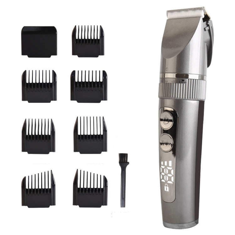 BF-868 LCD Digital Display Electric Hair Clipper Baby Children Adult Electric Hair Clipper Set(Gun Color) - free shipping - PMC TechLife - Order now!