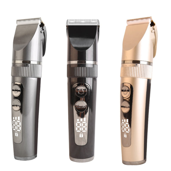 BF-868 LCD Digital Display Electric Hair Clipper Baby Children Adult Electric Hair Clipper Set(Gun Color)