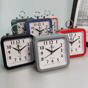 Candy Color Office Home Student Square Alarm Clock(Red)