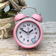 3 Inch Metal Bell Alarm Clock With Night Light Student Bedside Fashion Clock(Pink) - Alarm Clocks by PMc TechLife | Online Shopping South Africa | PMc TechLife | Buy Now Pay Later Mobicred