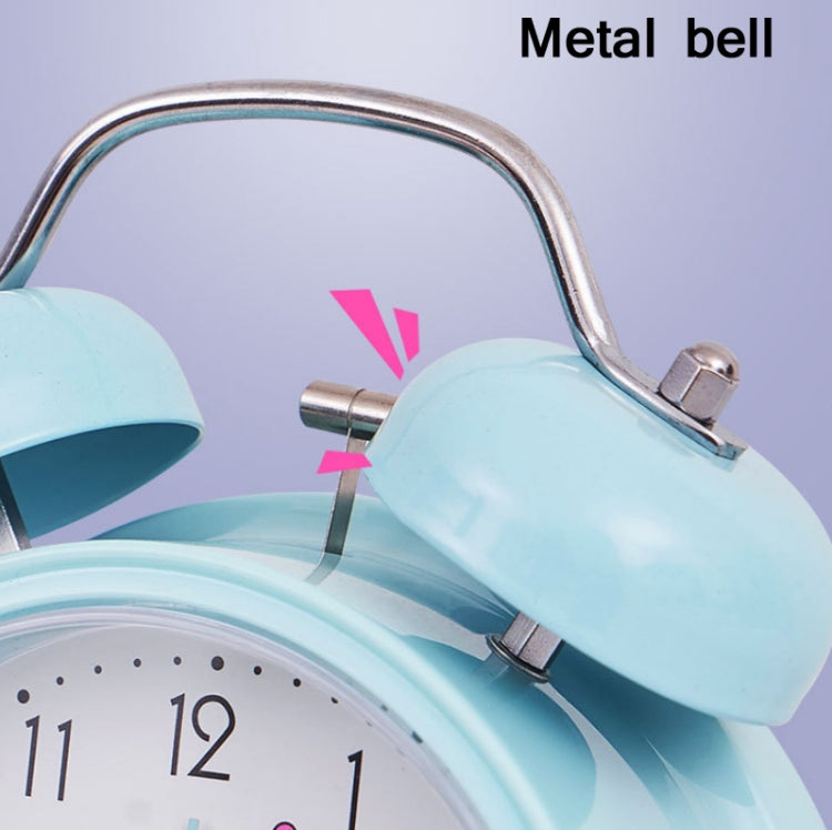 Student Cute Style Bell Alarm Clock Bedside Mute Clock With Light Specification��� Y33 3 Inch (Blue) - Alarm Clocks by PMc TechLife | Online Shopping South Africa | PMc TechLife | Buy Now Pay Later Mobicred