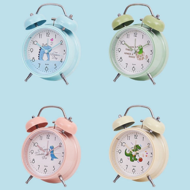 Student Cute Style Bell Alarm Clock Bedside Mute Clock With Light Specification��� Y33 3 Inch (Green)